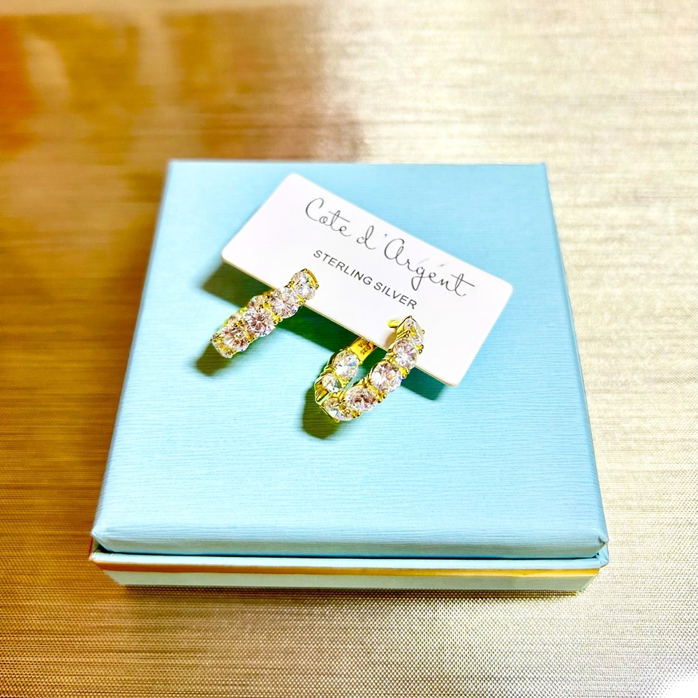 Cote d’ Argert BRAND NEW gold toned hoop earrings ✨✨✨